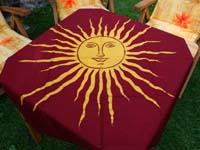 Sri Lanka | Batik-Tischdecke Sonne