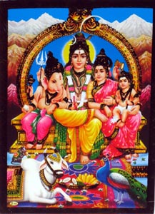 Hinduistische Götterfamilie